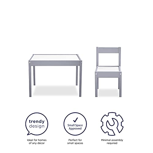 Baby Relax Hunter 3 Piece Kiddy Table and Chair Set, Gray