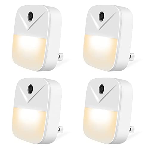 podiality LED Night Light [4 Pack] Smart Light Sensor Suitable for Bedroom, Bathroom, Toilet, Stairs, Kitchen, Hallway(Warm Light)