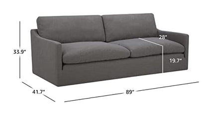 Amazon Brand – Stone & Beam Rustin Contemporary Deep-Seated Sofa Couch, 89"W, Grey