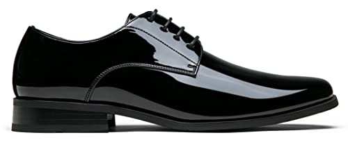 Jousen Mens Dress Shoes Formal Business Oxford Shoes for Men Tuxedo Dress Shoes for Men (AMY9051A Black 10)