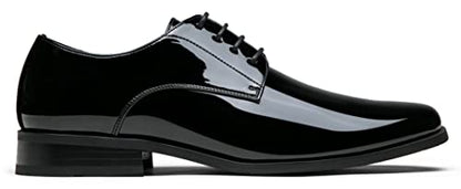 Jousen Mens Dress Shoes Formal Business Oxford Shoes for Men Tuxedo Dress Shoes for Men (AMY9051A Black 10)