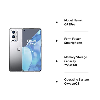 OnePlus 9 Pro, 5G Android Smartphone U.S Version,12GB RAM+256GB Storage,120Hz Fluid Display,Hasselblad Quad Camera, Fully Unlocked (Morning Mist) (Renewed)