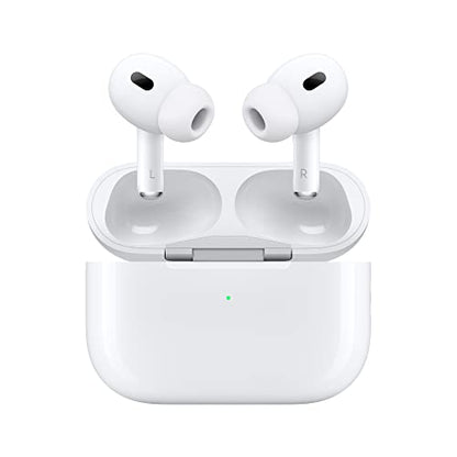 Apple AirPods Pro (2nd Generation) Wireless Earbuds, Up to 2X More Active Noise Cancelling, Adaptive Transparency, Personalized Spatial Audio, MagSafe Charging Case, Bluetooth Headphones for iPhone