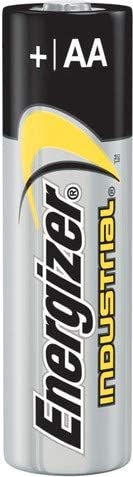 Energizer EN91 Industrial Alkaline Batteries, AA (Box of 144 Batteries) - Made in The USA or Singapore