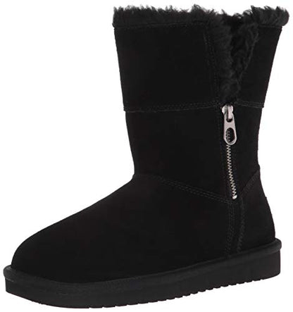 Koolaburra by UGG Women's Aribel Short Mid Calf Boot, Black, 10