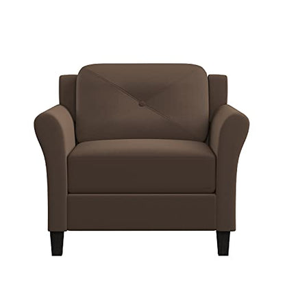 Lifestyle Solutions Harrington Armchair, 35.4" W x 32.0" D x 32.7" H, Brown