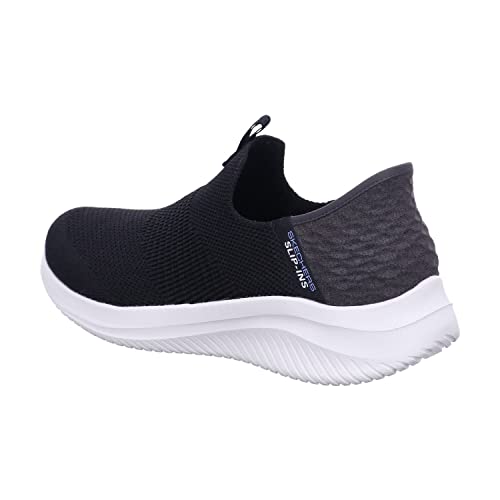 Skechers Women's Hands Free Slip Ins Ultra Flex 3.0 Smooth Step Sneaker, Black, 7.5