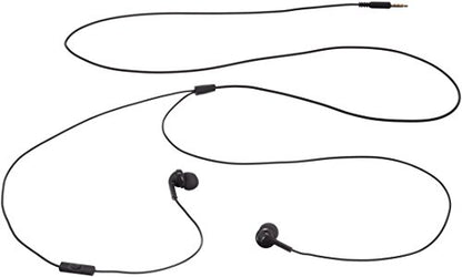 Amazon Basics In-Ear Wired Headphones, Earbuds with Microphone No Wireless Technology, Black