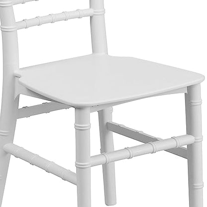 Flash Furniture HERCULES 10 Pack Childâ€™s White Resin Party and Event Chiavari Chair for Commercial & Residential Use