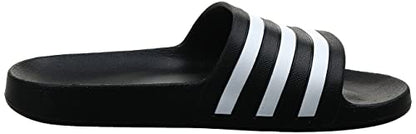 adidas Adilette Aqua Slides Black/White/Black Men's 9, Women's 10 Medium