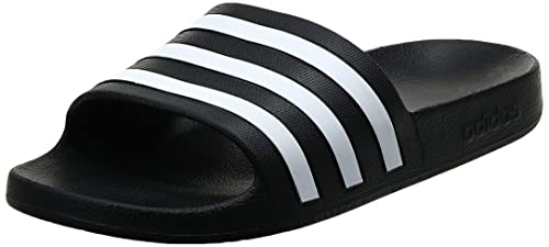 adidas Adilette Aqua Slides Black/White/Black Men's 9, Women's 10 Medium