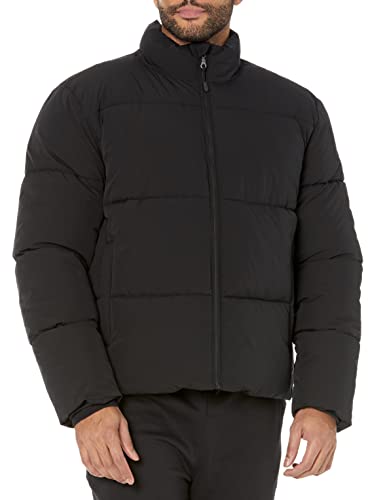 Amazon Essentials Men's Mock Neck Puffer (Available in Big & Tall), Black, Medium