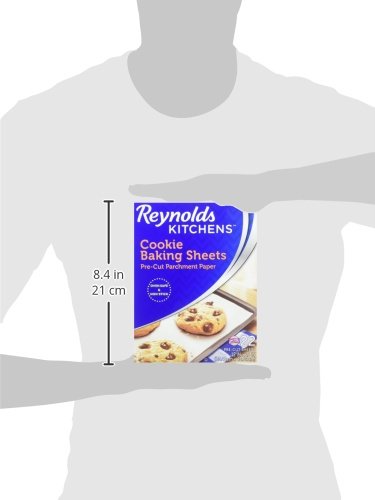 Reynolds Kitchens Cookie Baking Sheets, Pre-Cut Parchment Paper, 22 Sheets (Pack of 1)
