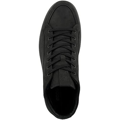 ECCO Men's Soft 7 Tred Urban Bootie Hydromax Water-Resistant Sneaker, Black Nubuck, 10-10.5