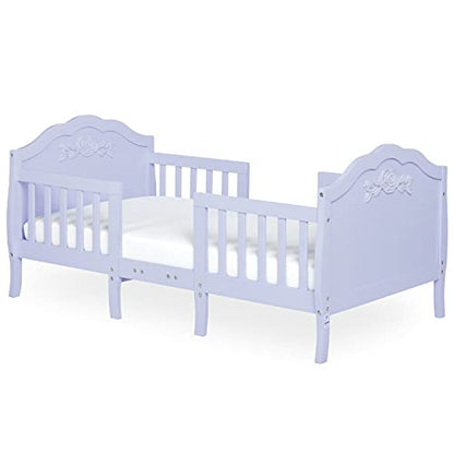 SweetPea Baby Rose 3-in-1 Convertible Toddler Bed in Lavender, Greenguard Gold Certified, JPMA Certified, Safety Rails, Made of Sustainable New Zealand Pinewood