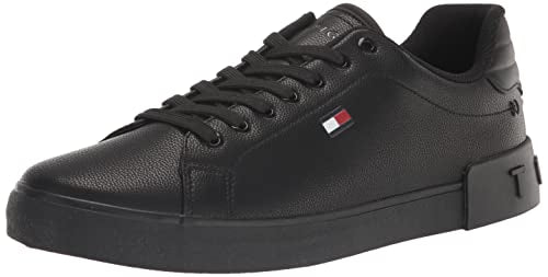 Tommy Hilfiger Men's Rezz Sneaker, Black/Black 001, 10M