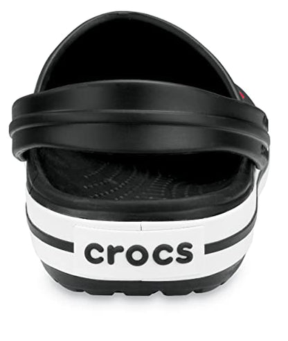 Crocs unisex adult Men's and Women's Crocband Clog, Black, 8 Women 6 Men US