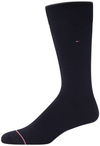 Tommy Hilfiger Men's Dress Socks - Classic Comfort Crew Sock (10 Pack), Size 7-12, Classic Navy