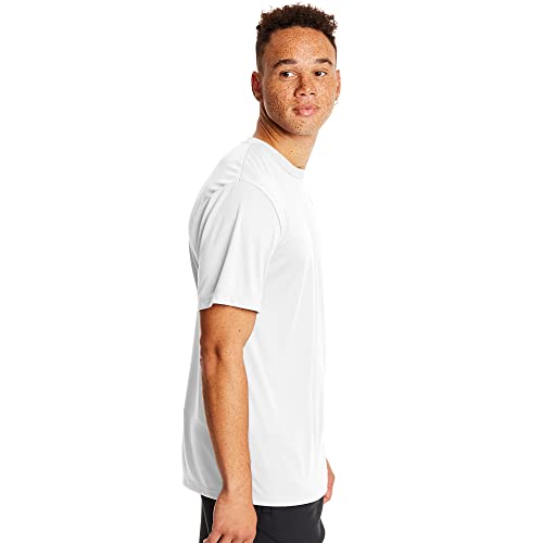 Hanes mens Sport Cool Dri Performance Tee fashion t shirts, White, Large US