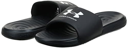 Under Armour Men's Ansa Fixed Strap Slide Sandal, Black (004)/Black, 11
