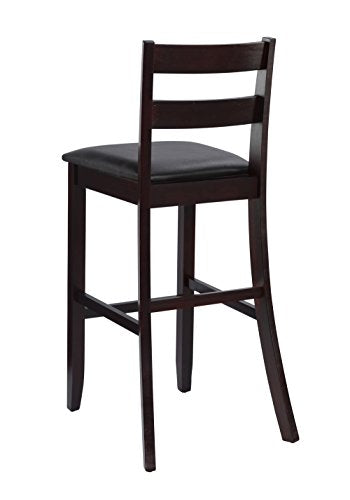 Linon Merlot Soho Armless Barstool Triena Stool, Bar Height