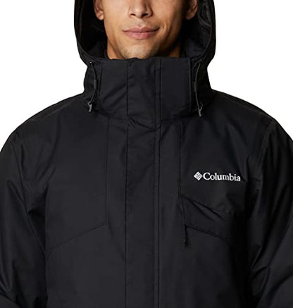 Columbia Men's Bugaboo II Fleece Interchange Jacket, Black/Red, Large