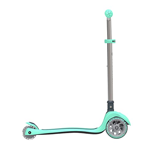 Yvolution Y Glider Air Scooter for Kids, 3 Wheel Scooter for Toddlers 4 Adjustable Height Glider with Kick Scooters, Lean to Steer with LED Flashing Light for Children Ages 3+ Years Old (Green)