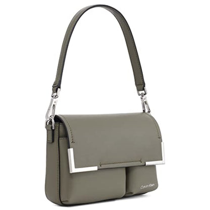 Calvin Klein Mica Organizational Flap Crossbody, Dusty Olive