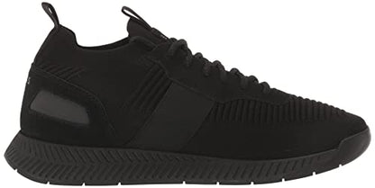 BOSS mens Mesh Mix Running Sneaker, Black Oil, 10 US