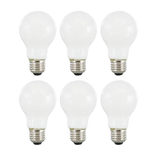 SYLVANIA LED TruWave Natural Series A19 Light Bulb, 60W Equivalent, Efficient 8W, Dimmable, 800 Lumens, Frosted, 5000K, Daylight - 6 Pack (40815)