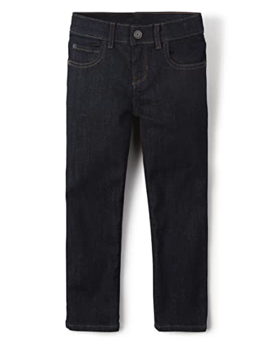 The Children's Place boys Stretch Straight Leg Jeans, Dk Rinse Wash, 5 slim