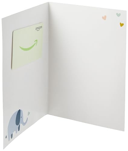 Amazon.com Gift Card for any amount in a Baby Elephant Greeting Card