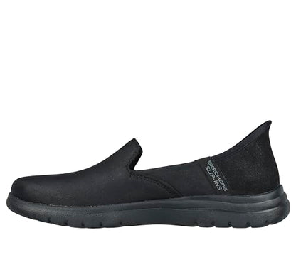 Skechers Women's Slip on Loafer, Black, 9