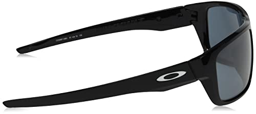 Oakley Men's OO9367 Drop Point Rectangular Sunglasses, Polished Black/Prizm Black, 61 mm