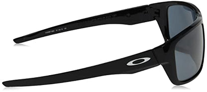 Oakley Men's OO9367 Drop Point Rectangular Sunglasses, Polished Black/Prizm Black, 61 mm