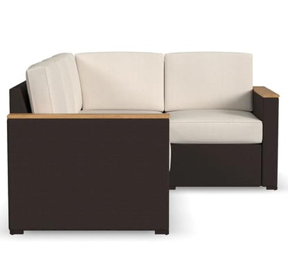 Homestyles 6800-40 4-Seat Sectional, Beige/Brown