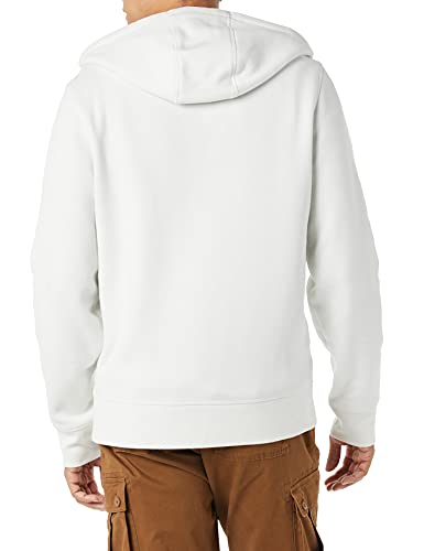 Amazon Essentials Men's Full-Zip Hooded Fleece Sweatshirt (Available in Big & Tall), White, Medium