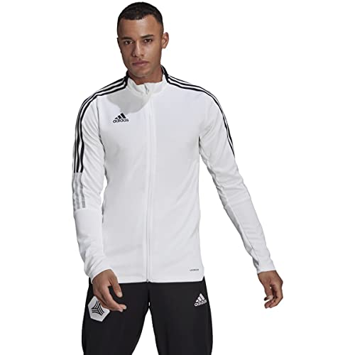adidas Men's Tiro 21 Track Jacket, White, Small
