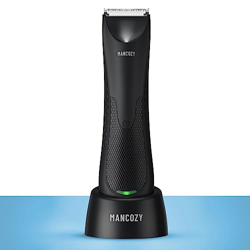 Mancozy Electric Body Hair Trimmer for Men,Groin Hair Trimmer Hair Clippers Lightweight Male Lawn Mower-Waterproof,Rechargeable, Standing Recharge Dock