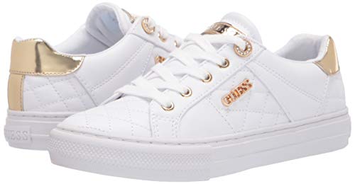 Guess Women's Loven Sneaker, White, 7.5