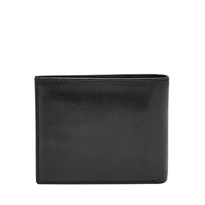Fossil Men's Ryan Leather RFID-Blocking Bifold Passcase with Removable Card Case Wallet, Black, (Model: ML3829001)