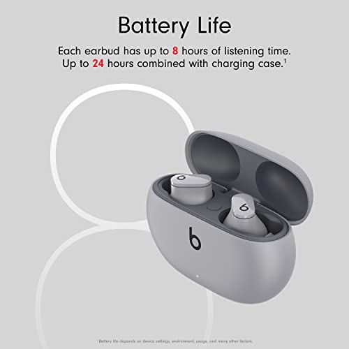 Beats Studio Buds – True Wireless Noise Cancelling Earbuds – Compatible with Apple & Android, Built-in Microphone, IPX4 Rating, Sweat Resistant Earphones, Class 1 Bluetooth Headphones - Moon Gray