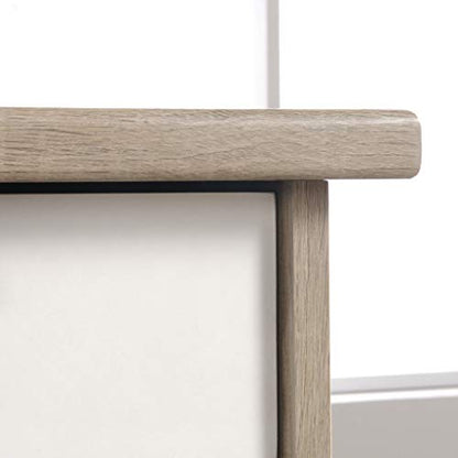 Sauder Anda Norr Executive Desk, L: 56.3" x W: 22.13" x H: 29.53", Sky Oak Finish