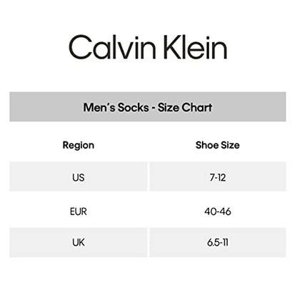 Calvin Klein Men's Dress Socks - Lightweight Cotton Blend Crew Socks (8 Pack), Size 7-12, Black Texture