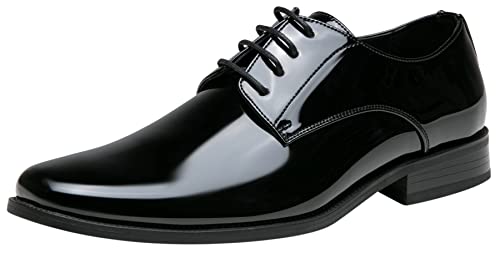 Jousen Mens Dress Shoes Formal Business Oxford Shoes for Men Tuxedo Dress Shoes for Men (AMY9051A Black 10)