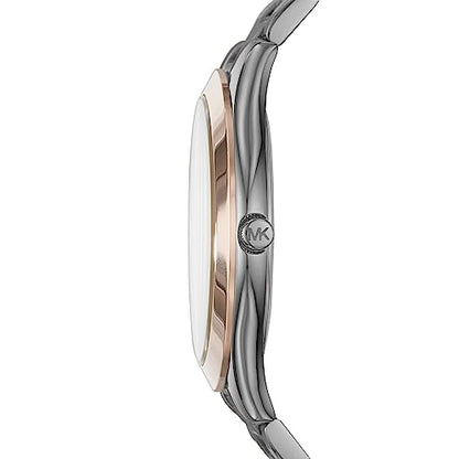 Michael Kors Men's Slim Runway Three-Hand Gunmetal Gray Stainless Steel Bracelet Watch (Model: MK8576)