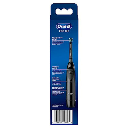 Oral-B Pro 100 CrossAction, Battery Powered Electric Toothbrush, Black