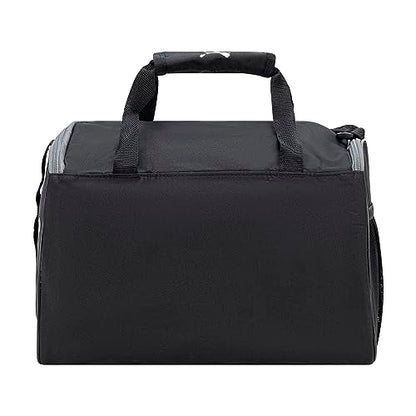 PUMA unisex child Evercat Transformation Sports Duffel Bags, Black/Silver, One Size US