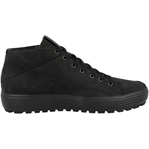 ECCO Men's Soft 7 Tred Urban Bootie Hydromax Water-Resistant Sneaker, Black Nubuck, 10-10.5