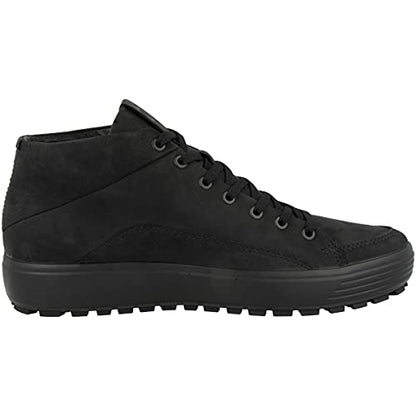 ECCO Men's Soft 7 Tred Urban Bootie Hydromax Water-Resistant Sneaker, Black Nubuck, 10-10.5